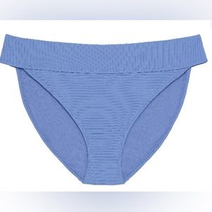 Time and Tru Women’s 3X Swimsuit Bottoms Peri Ocean Blue Rib High Waist New Tags